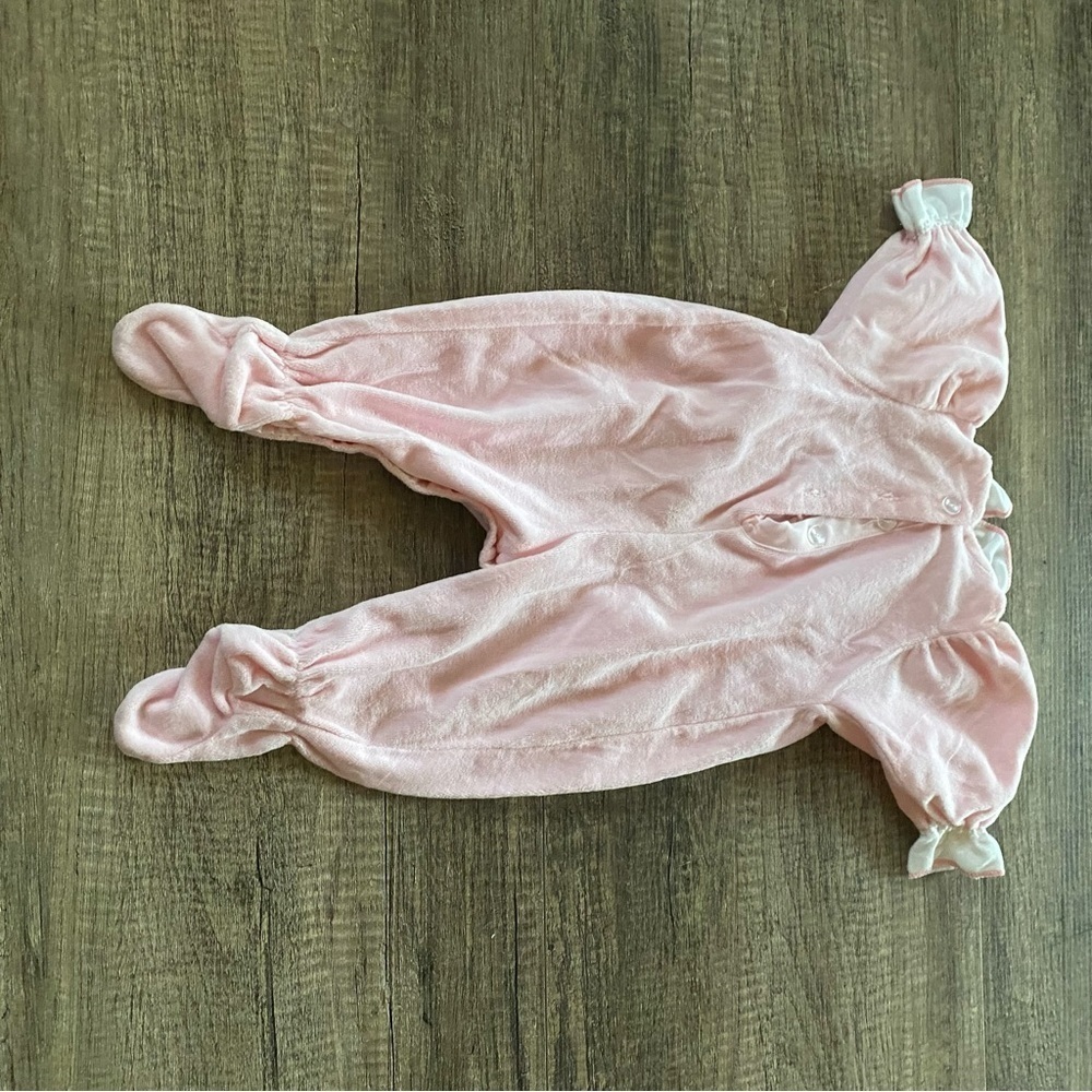 Vintage Carter’s Pink Terri Footie Pajama Sleeper for Baby Girl Size 3 months - Picture 5 of 13